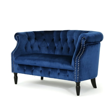 navy velvet loveseat cobalt blue melaina tufted scroll arm velvet loveseat navy blue walmartcom navy velvet loveseat cobalt blue melaina tufted scroll arm velvet loveseat navy blue walmartcom